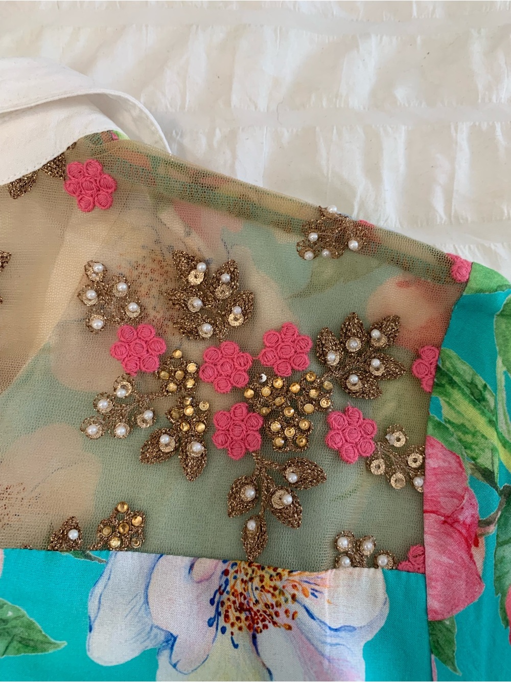 NWT Aratta Silent Journey La Ville Button-Down Floral Top - Picture 14 of 16